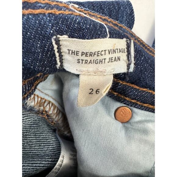 Madewell The Perfect Vintage Casual Straight Jean Dark Wash 26 - Picture 4 of 8